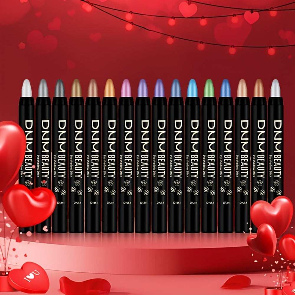 Gel Eyeshadow Stick Pencil Set 16 Colors Pearl Shimmer Matte Blendable Eye Makeup Crayons Smokey Eye Long Lasting Multi Color Eye Shadow Liner Women Party Holiday Gift - product image 7