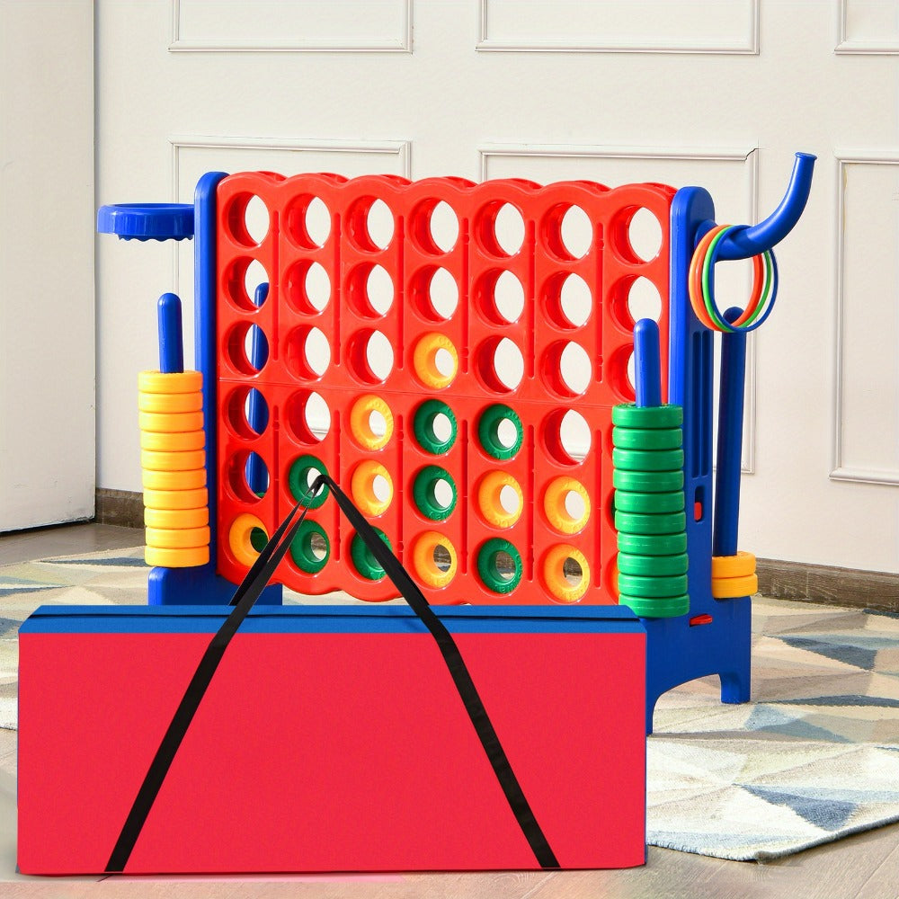 Jumbo 4 in a Row Game Storage Bag Carrying Bag for Giant Connect 4 Game Set Oxford Cloth Shoulder Strap Large Capacity Fits 33x13x29 Game Set Blue Red - product image 4