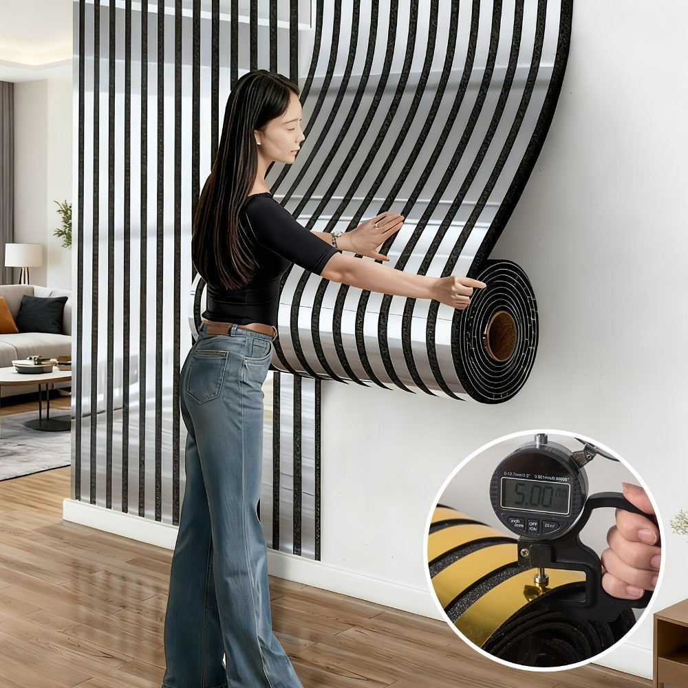 Luxury Mirror 3D Wallpaper Roll Self Adhesive Peel and Stick PVC Vinyl Film Grid Vertical Stripe Pattern for TV Wall Sofa Background Bedroom Living Room Decor Mirror Gold Silver Wa - product image