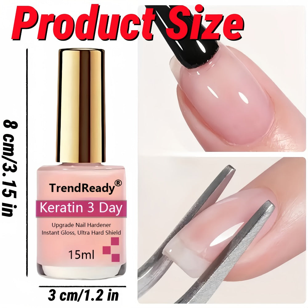 Nail Strengthener 2 Pack 4-in-1 Natural Protein Hardener — Extra Strong Fast Drying Nail Growth Treatment Base Coat for Weak Brittle Splitting Nails, Women Men All Nail Types - product image 5