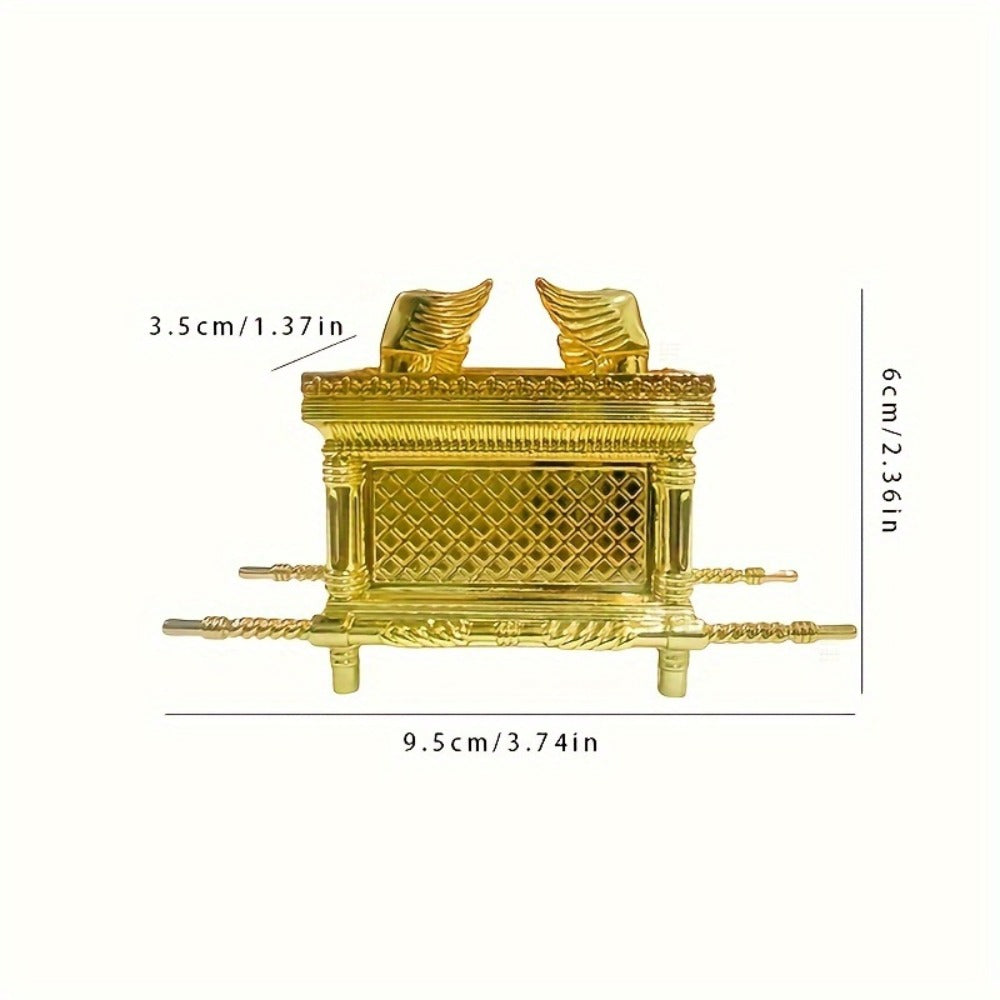 Ark of the Covenant Figurine – Golden Artisan Tabletop Statue, Spiritual Religious Decor for Home & Office, Hanukkah, Easter & Ramadan Gift Ornament, Indoor Outdoor Display, Medium - product image 6