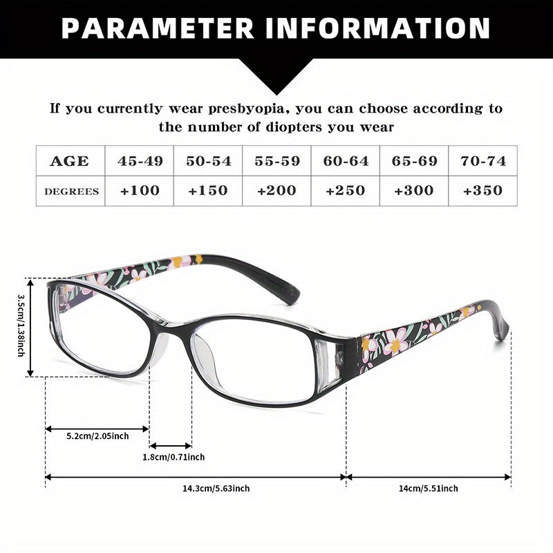 10 Pairs of High-Grade Classic Rectangular Reading Glasses for The Elderly, Suitable for Middle-Aged Men And Women, Students And Teachers, Leisure And School Use