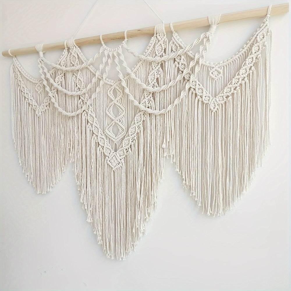 Large Macrame Wall Hanging 43x32 Inch Handmade Bohemian Woven Tapestry Boho Wall Decor for Bedroom Living Room Wedding Party Aesthetic Room Decor Artisan Cotton Rope Wall Art - product image 4