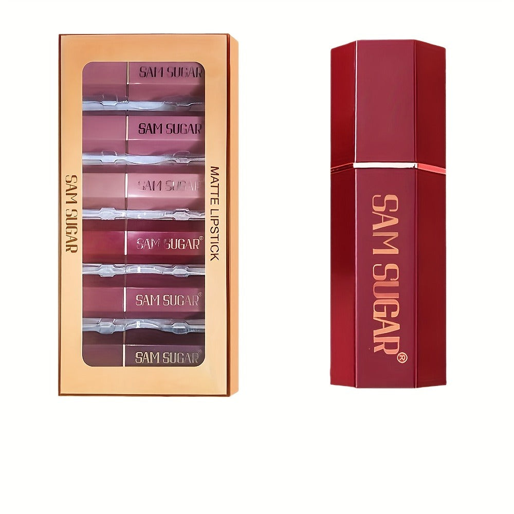 Lip Gloss Set 6pcs Velvet Finish Moisturizing Long-Lasting Hydrating Shiny Lip Color Collection — Vibrant Berry Mixed Shades for All Skin Tones Everyday Makeup Gift Set Women Girls - product image 4