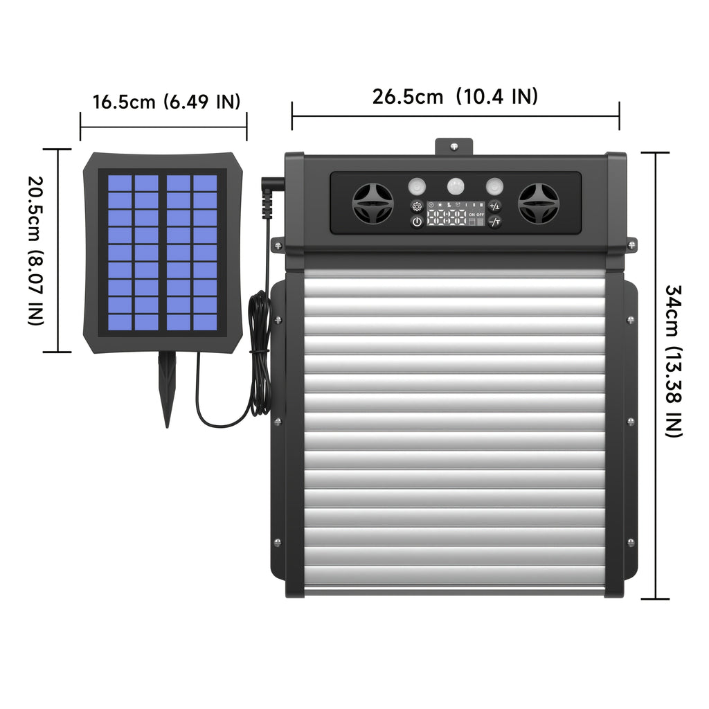 Automatic Chicken Coop Door Solar Powered – Poultry Coop Management – KA-200 Aluminum Alloy Auto Door with Timer, Light Sensor, Anti-Pinch Safety, Remote - product image 2