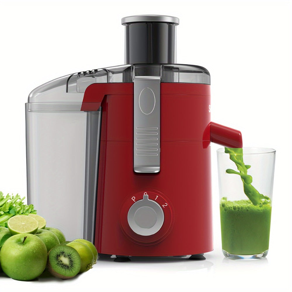 Centrifugal Juicer Wide Feed Chute - 2-Speed Juice Extractor for Fruits & Vegetables, Fast Juicing Machine, Easy to Clean, Compact Design for Home Kitchen, Red - product image 3