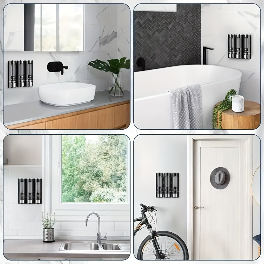 Wall-Mounted Soap Dispenser 53oz Large Capacity – No-Drill Manual Press Pump for Shower Gel Shampoo Lotion Bathroom Kitchen - product image 9