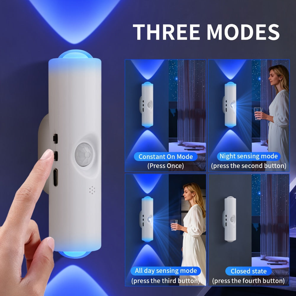 RGB Magnetic Night Light LED Ambient – Multi-Color Motion Sensor, No-Drill Magnetic Install, Long Battery Life for Living Room, Bedroom, Hallway, Stairs & Bar (1pc or 5-Pack) - product image 6