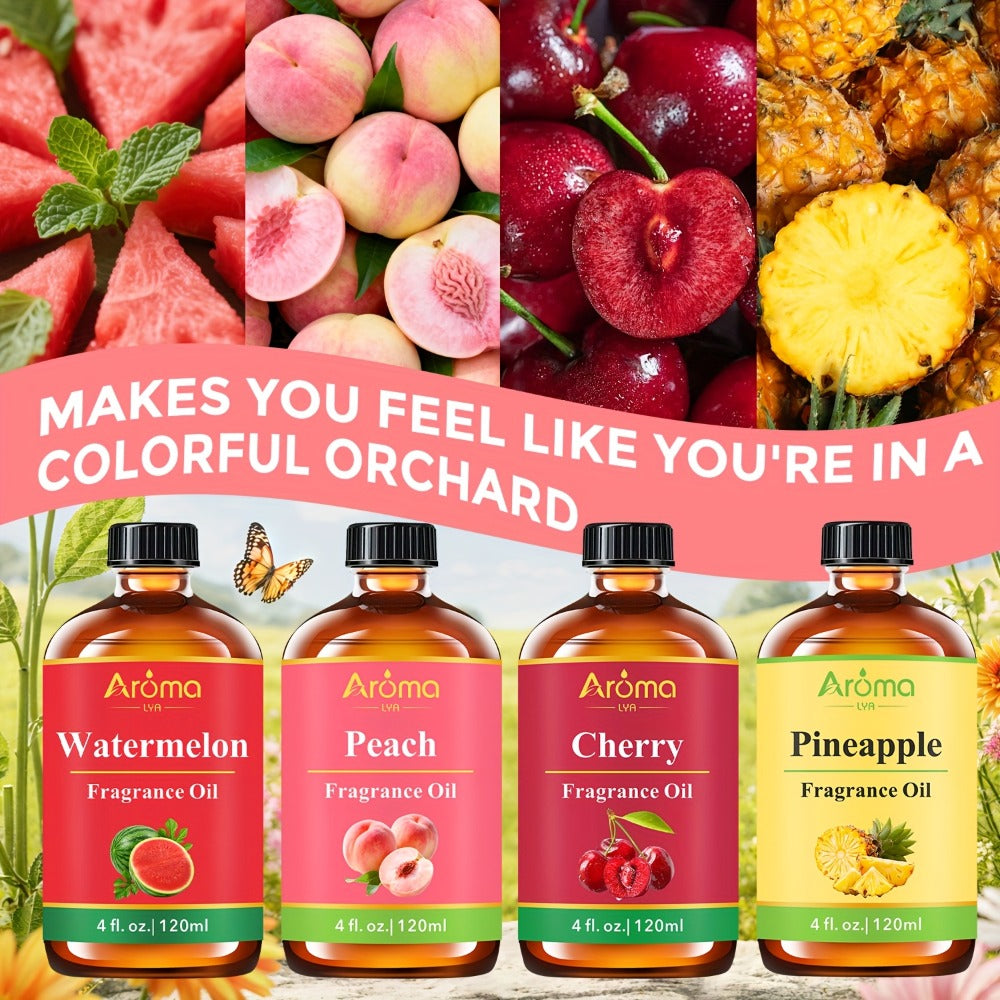Fruit Fragrance Oil 4oz – Sweet Scented Oils for Diffuser, Candle Making, Soap, Massage & Hair Care | Strawberry, Blueberry, Peach, Watermelon, Cherry & More - product image 2