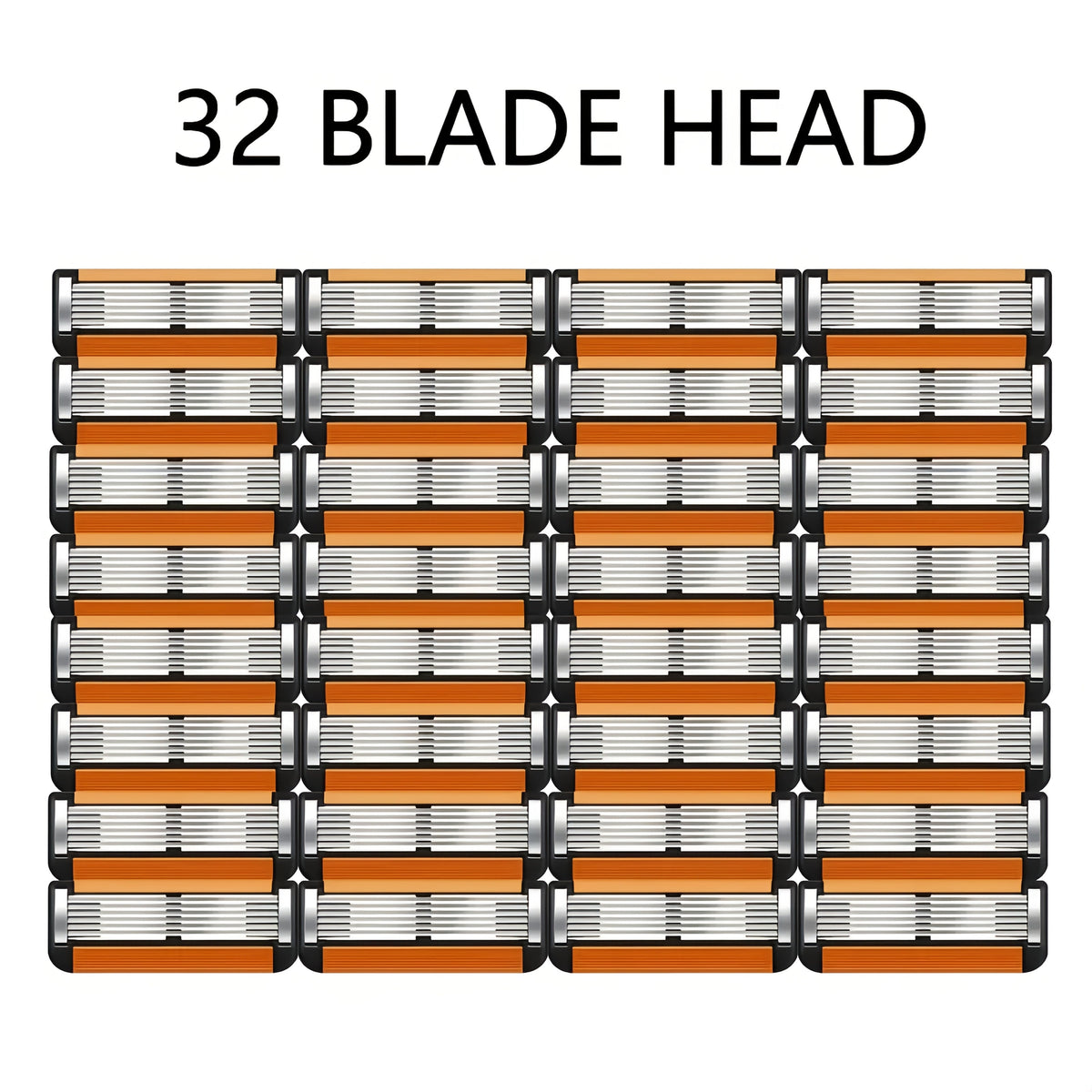 Fusion 5 Compatible Razor Blade Refills 6-Layer Stainless Steel with Free Handle — Men's Replacement Shaving Cartridges for Beard & Face, Manual Razor Heads Bulk Pack 16/24/32 Blad - product image 12