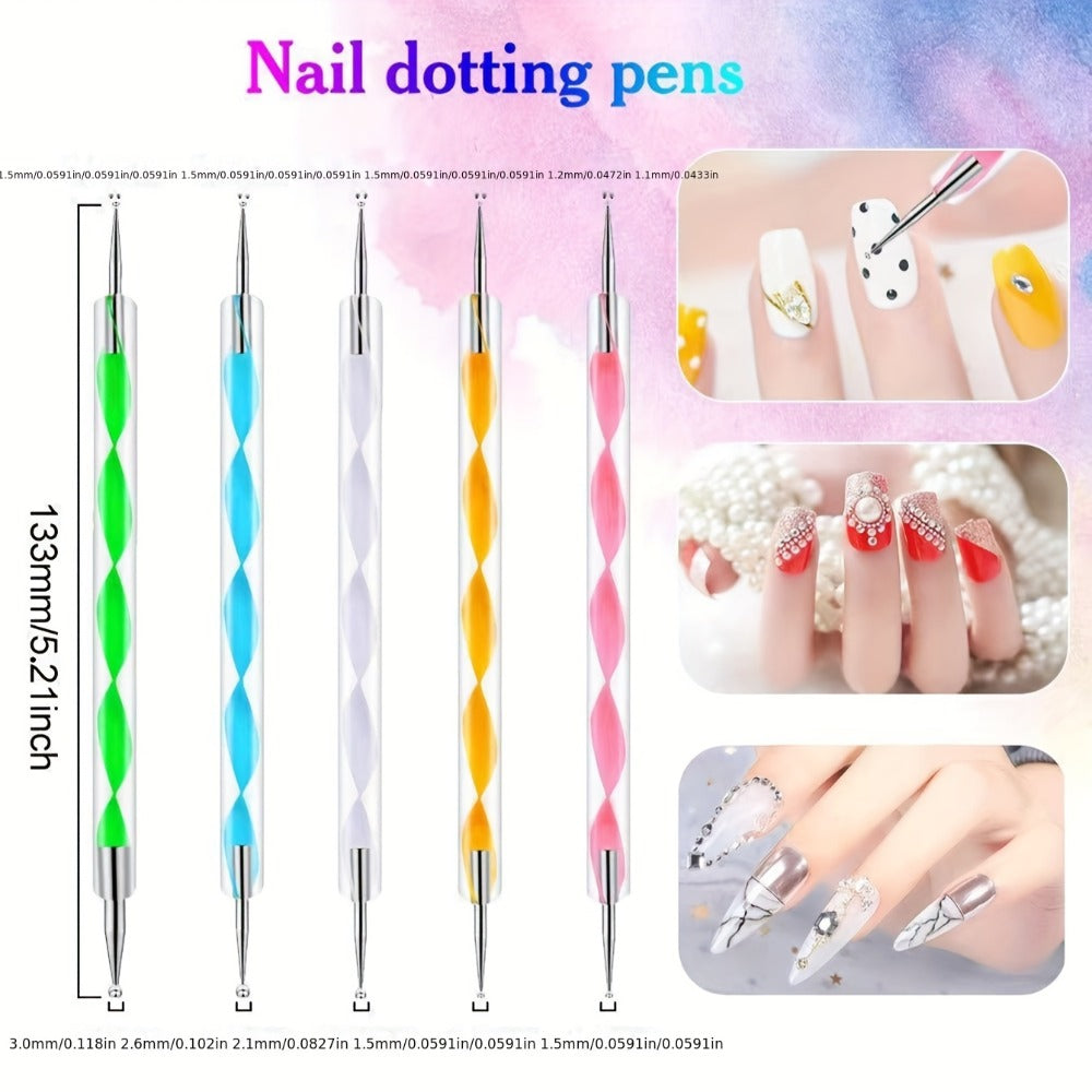 72-Piece Complete Nail Art Set with LED UV Lamp, Electric Nail Drill Pen, Gel Polish, Glue Drying Machine, Nail Polisher, Polish Brush Set, Finger Divider & Stainless Steel Manicur - product image 7