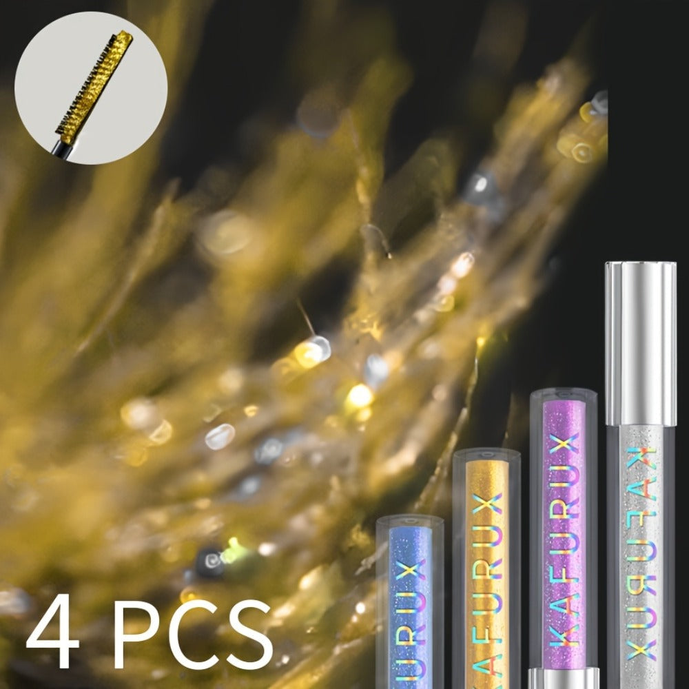 Colored Mascara Set 4pcs for Women — Vibrant Silver Blue Yellow Purple Curling Long-Lasting Formula, Highly Pigmented Bold Eye Makeup for Daily Wear Clubbing Festival Party Looks - product image 6