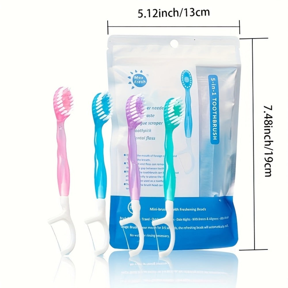 Disposable Toothbrush 24-Pack – Mini Beads No-Rinse Travel Toothbrush, Mixed Flavors, Portable Oral Care Kit for Outdoor Travel, Camping, Hotels, Dating & Parties, Fresh Breath On  - product image 3