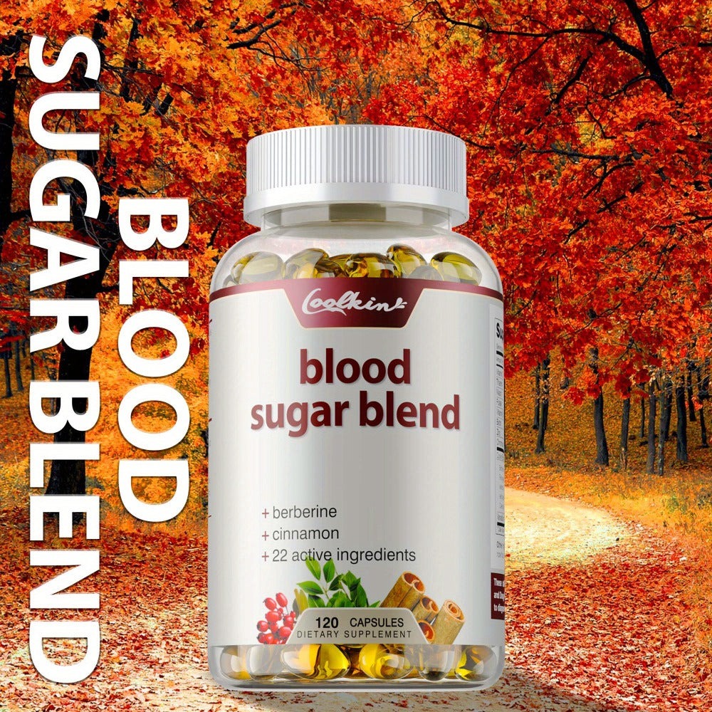 Blood Sugar Blend 120 Capsules – Berberine HCL, Cinnamon, CoQ10, Turmeric & Alpha Lipoic Acid – Natural Formula to Support Healthy Blood Sugar Levels – Daily Wellness Supplement - product image