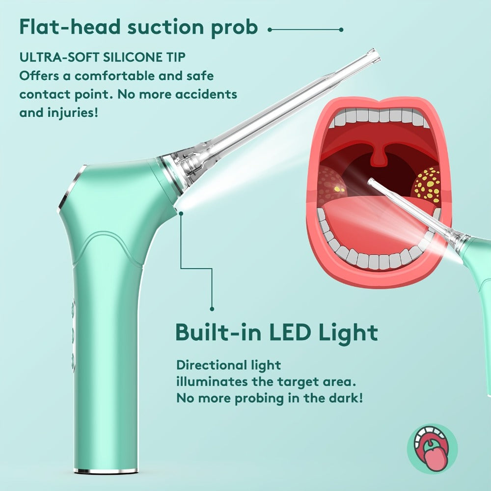 Tonsil Stone Remover Electric Vacuum Kit – Built-In LED Light, 3 Suction Modes & 5X Magnifying Mirror, Oral Irrigator for Safe Effective Tonsil Stone Removal at Home - product image 8