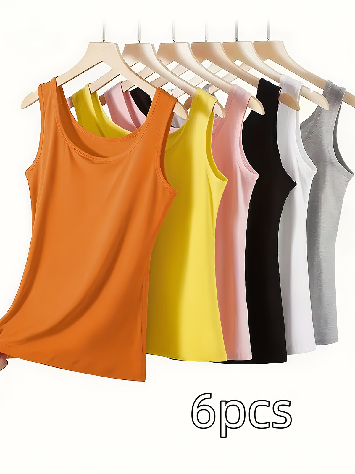 6pcs Women's Soft Sticky Blouses - Sleeveless Shirts with Semi-Sheer Adhesive Top Layer (No Padding), Breathable All-Season Vest for home & Layering - product image 19