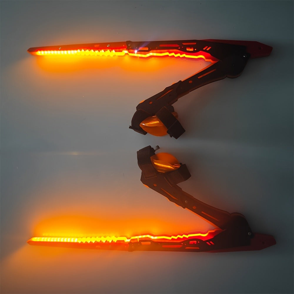 Luminous Blade for Halloween Costume Cosplay Sci-Fi Role Play Party, Rechargeable Red & Blue Single or 2pcs Set for Men & Women – LED Mantis Knife Cyberpunk - product image 7