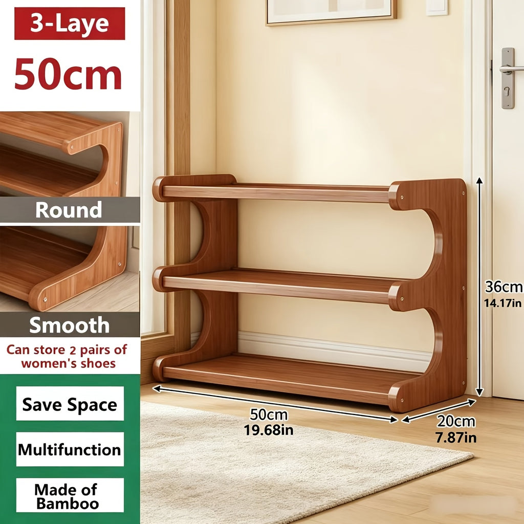 3/5/6-Tier Bamboo Shoe Rack - Bamboo Shoe Storage Solution - Multi-Tier Freestanding Organizer - Easy to Assemble and Space-Saving - Suitable for Entryway - product image 3