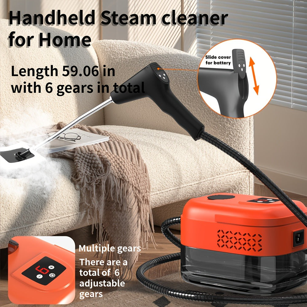 Handheld Steam Cleaner High Pressure 9-Gear Adjustment & LCD Display, 1200ml Water Tank, Portable High-Temp Steamer for Kitchen Carpet Sofa Grout Tile - product image 7