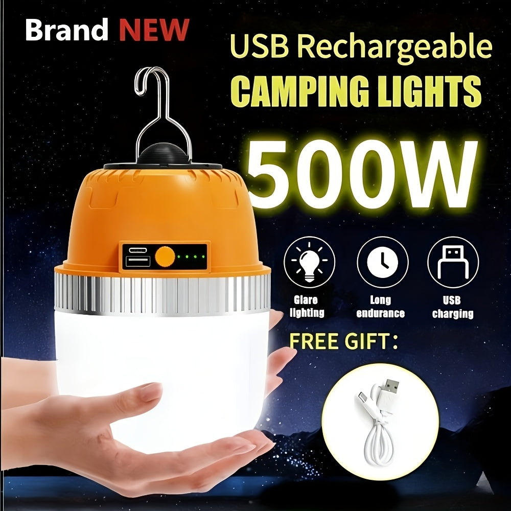 Rechargeable LED Camping Lantern with Power Bank USB Outdoor Hanging Tent Light Built-in Battery Emergency Lamp for Camping BBQ Hiking Patio Backpacking - product image