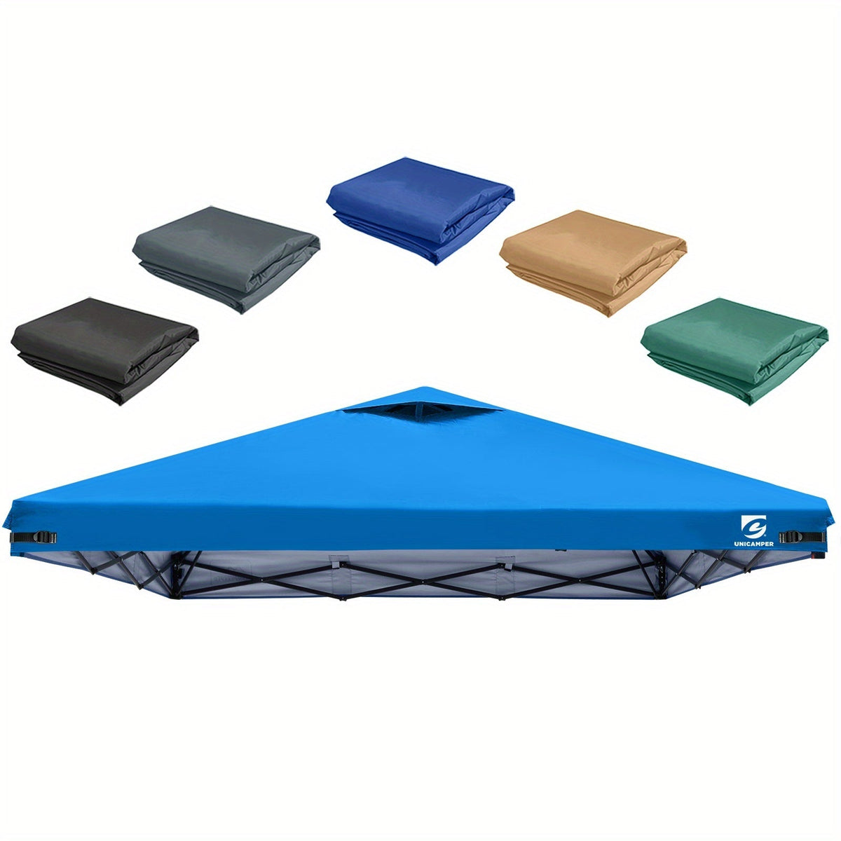 10x10 Canopy Replacement Top Cover for Straight Leg Tents | Waterproof Pop-Up Canopy Top for Camping, Outdoor Events & Backyard (Top Cover Only) | Ventilation Ports, Instant Shade, 11 Color Options