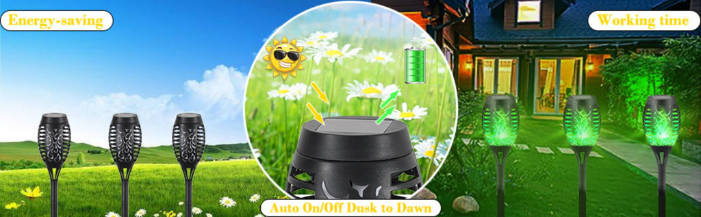 Solar Torch Lights Flickering Flame Outdoor – Auto On/Off Dancing Flame Solar Garden Lights IP54 Waterproof | Landscape Pathway Torch for Garden, Yard, Patio & Christmas Decoration - product image 12