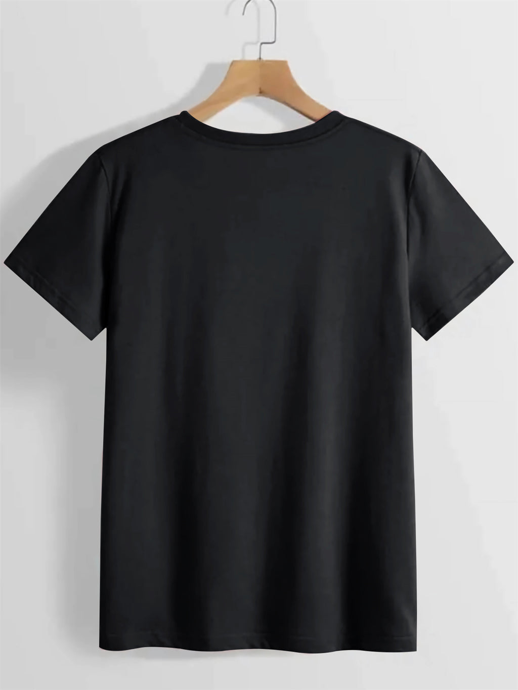Halloween-themed Printed V-neck Short-sleeve Top, Witch Hat and Broom Print V-neck Short-sleeve Top, Women's Summer Clothing, Women's V-neck Top, Women's - product image 10