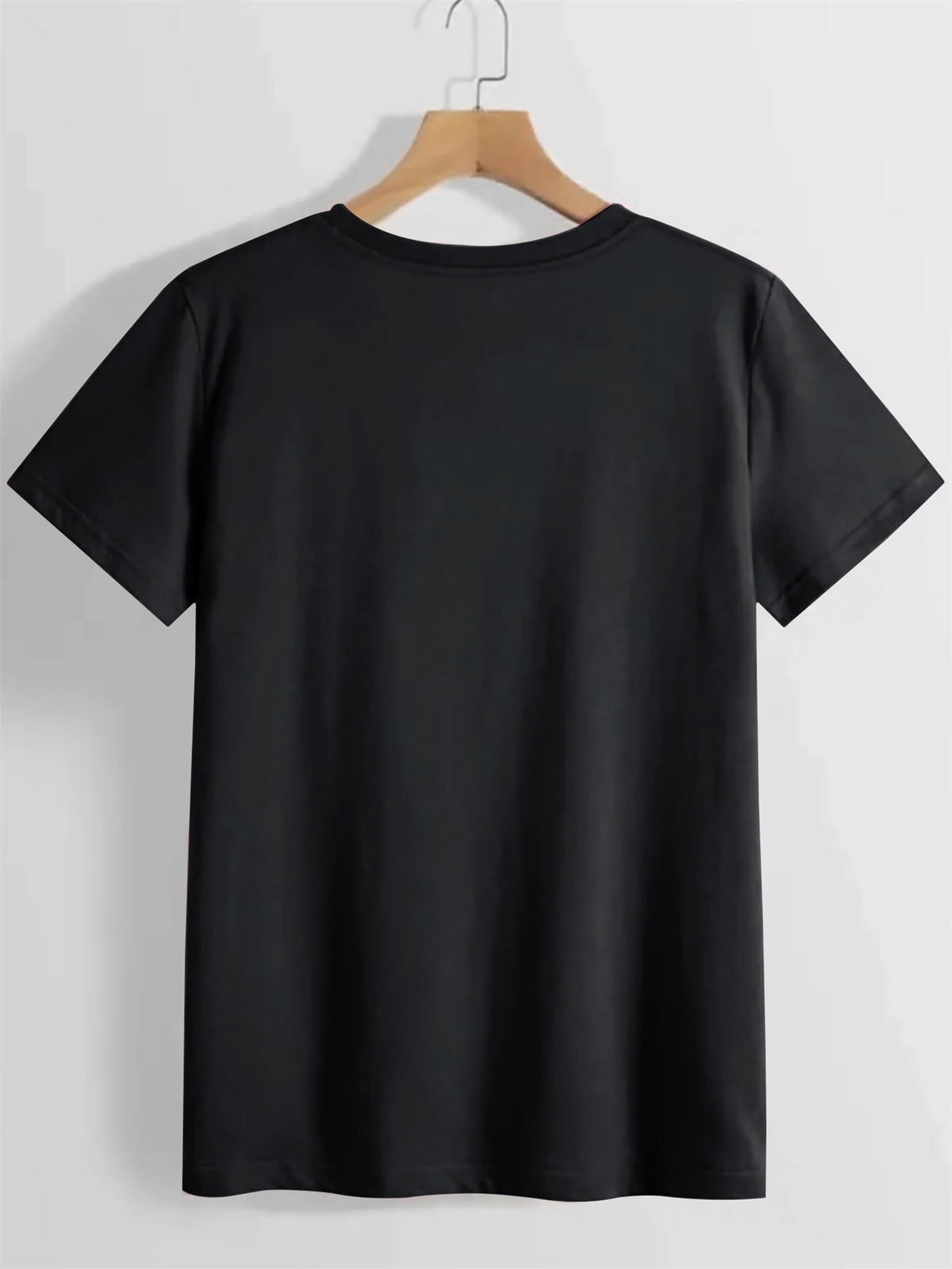 Halloween-themed Printed V-neck Short-sleeve Top, Witch Hat and Broom Print V-neck Short-sleeve Top, Women's Summer Clothing, Women's V-neck Top, Women's - product image 10