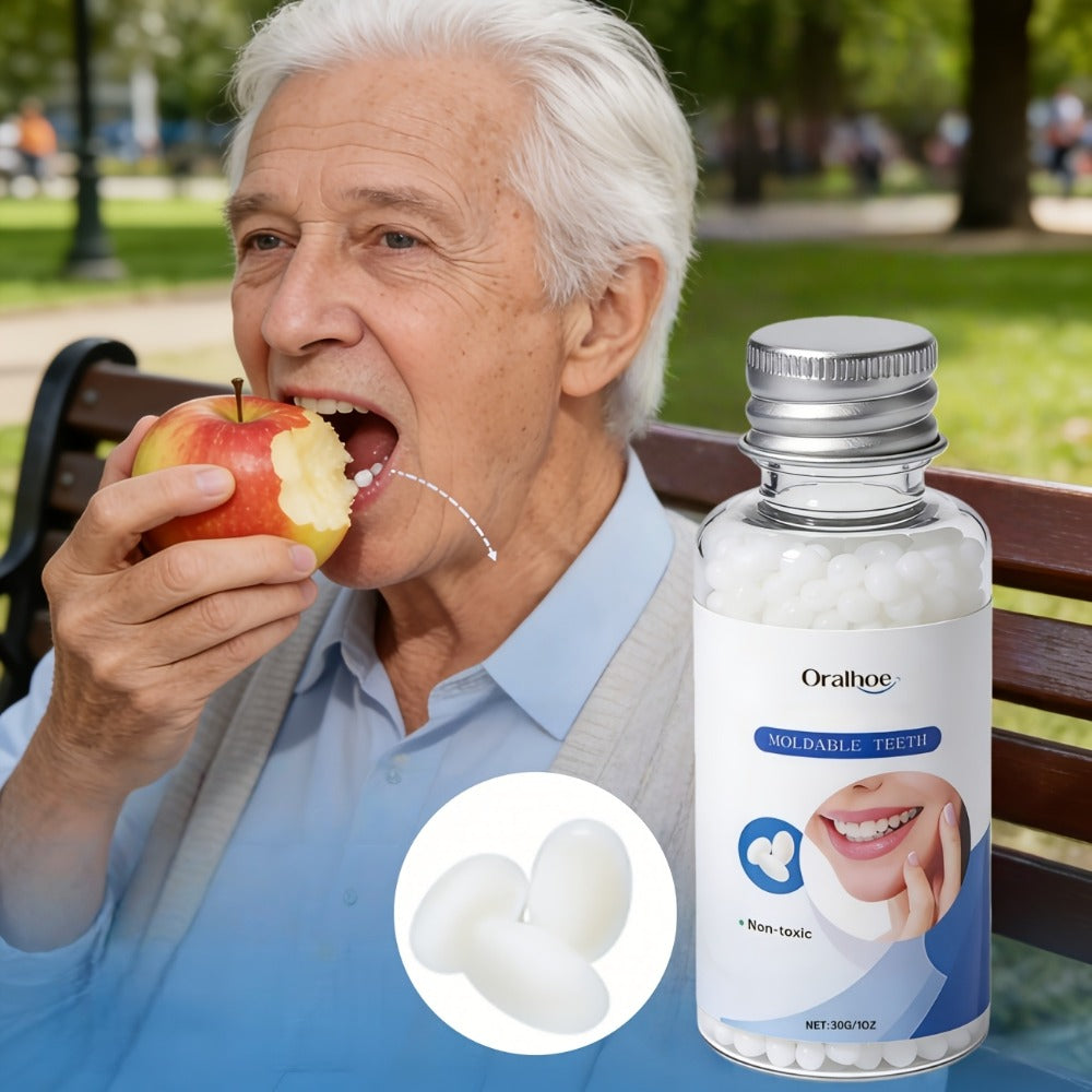Temporary False Tooth Kit DIY Cosmetic Dental Repair Moldable Thermoplastic Realistic Fit for Missing Broken Chipped Teeth Secure for Eating Daily Wear Men Women Elderly 30g - product image 6