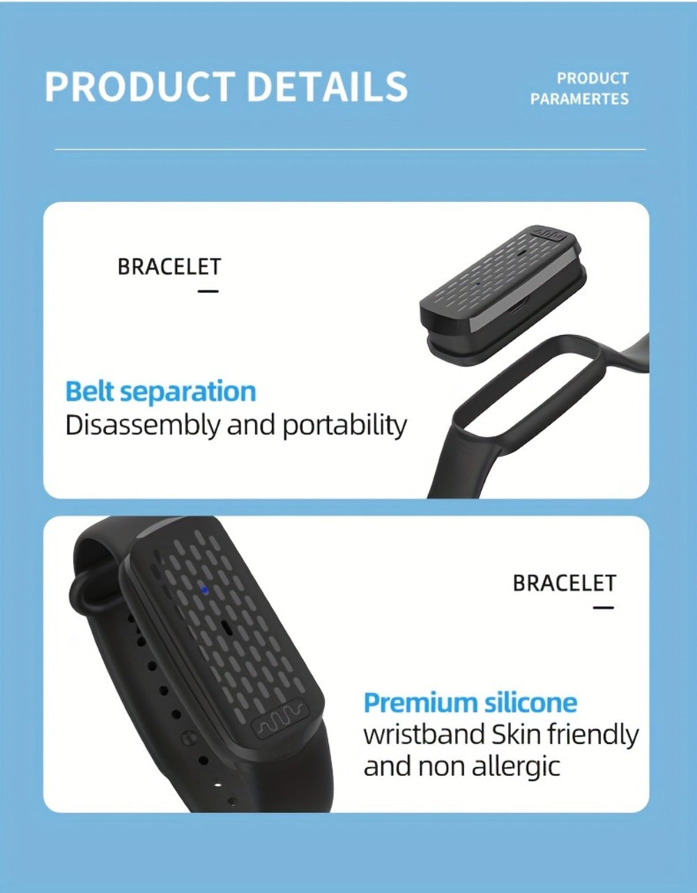 Ultrasonic Mosquito Repellent Bracelet 3-Pack – USB Rechargeable Intelligent Bug Repellent Wristband for Camping, Outdoor, Hiking & Travel, Waterproof Mosquito Control Bracelet for - product image 25