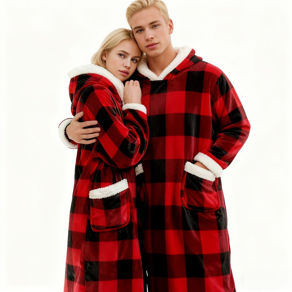 Wearable Blanket Hoodie – Oversized Flannel Sweatshirt Blanket with Pockets for Women & Men, 450-500gsm Thick Warm Winter Cozy - product image 24