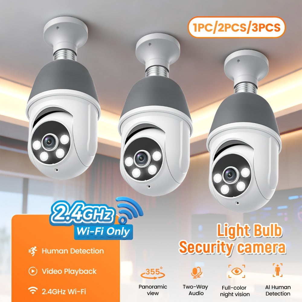 AI Auto Tracking Security Camera 360° Panoramic 1920P | Infrared Night Vision Two-Way Audio 2.4GHz USB Charging | Wireless Indoor Surveillance Camera Human Motion Detection - product image