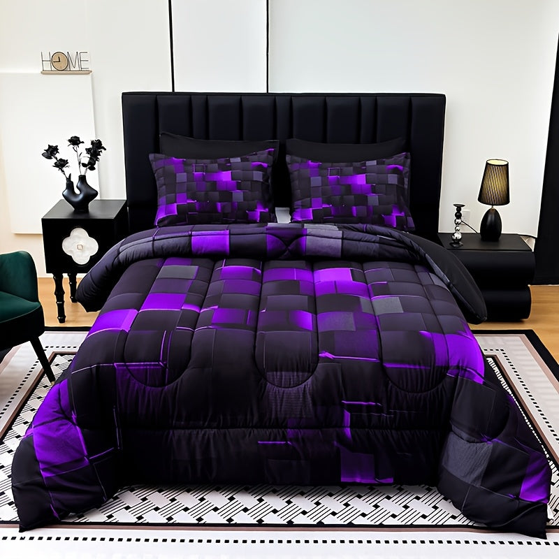 3 pcs Solid Color Diamond Quilted Large and King Size Bedding, Soft, Comfortable, and Fluffy, with Microfiber Filling and Lightweight, Breathable Fabric, Easy - product image 14