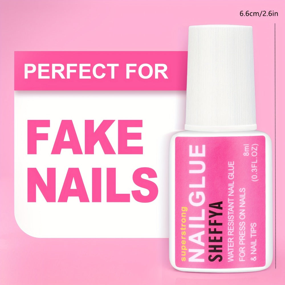 Brush-On Nail Glue Maximum Strength 0.27oz by SHEFFYA – Long-Lasting Mess-Free Precision Applicator for Press-On Nails, Nail Tips & Acrylic Nails, Salon & DIY Home Nail Art, 2pc 5p - product image 6