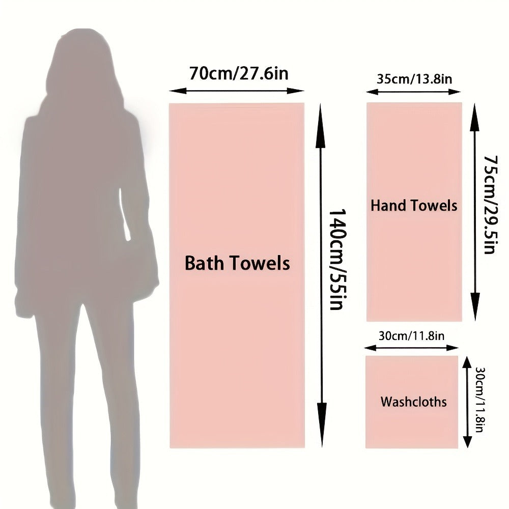 Coral Velvet Bath Towel Set 18pcs – 4 Bath Towels 4 Hand Towels 10 Washcloths Hotel Quality Soft Absorbent - product image 4