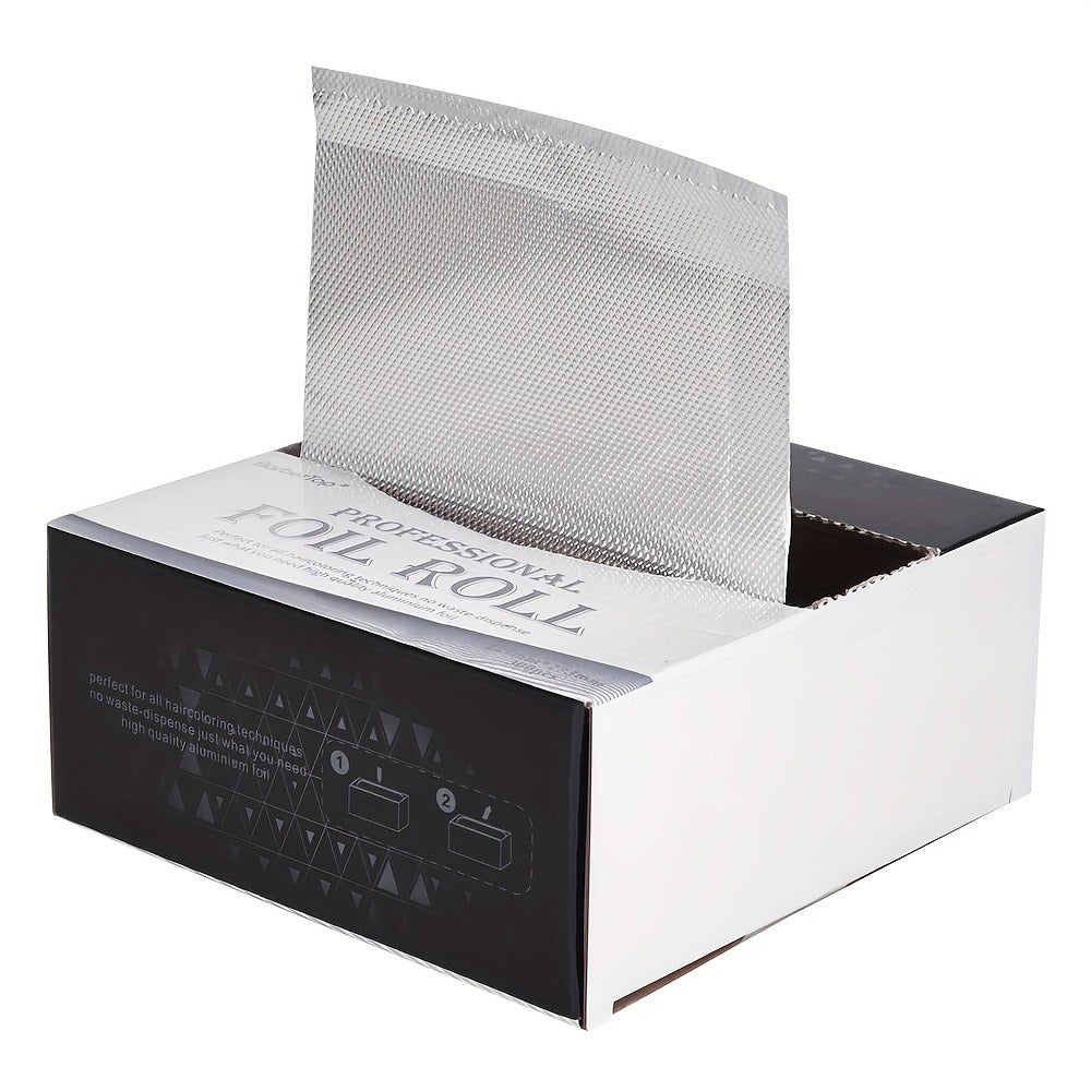 Hair Highlighting Foil Sheets 300pcs Box | Professional Salon Aluminum Foil Paper for Balayage Coloring Perming | Even Heat Distribution Precise Sectioning | Silver Grade Hairdress - product image 9