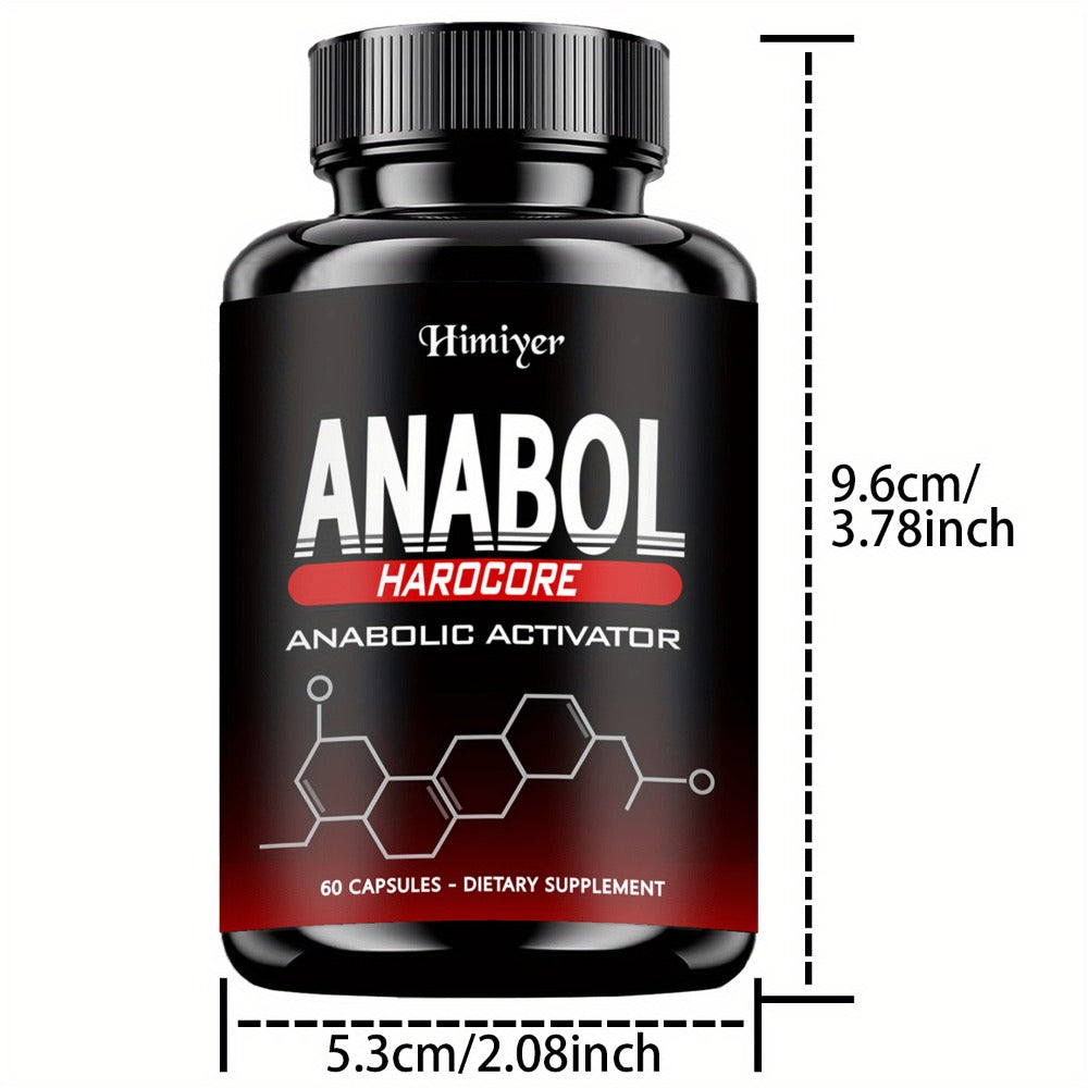 Anabol Hardcore Anabolic Activator for Men — Advanced Energy, Strength & Muscle Performance Formula with 6-Keto-Diosgenin & Hecogenin | Daily Wellness Support | 60 Capsules | 1-3 B - product image 8