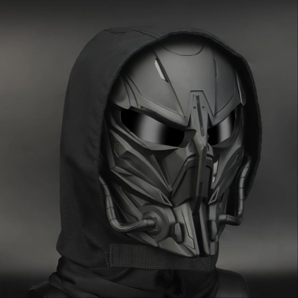 Breathable Sci-Fi Futuristic Half Mask for Halloween Cosplay, Rave Bar Club Music Festival, Photo Prop & Gift for Men Adults, Cool Collectible Accessory - product image 8