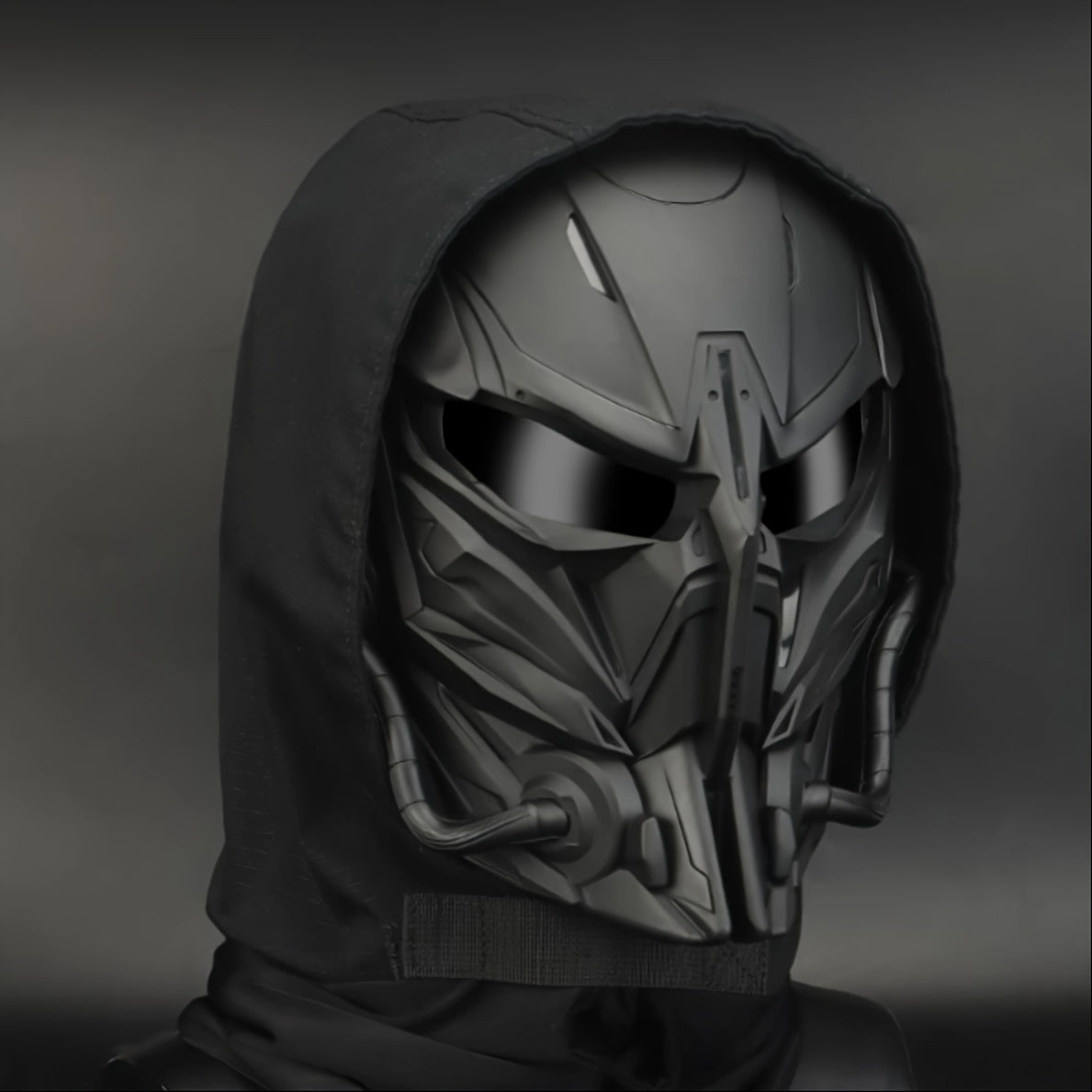 Breathable Sci-Fi Futuristic Half Mask for Halloween Cosplay, Rave Bar Club Music Festival, Photo Prop & Gift for Men Adults, Cool Collectible Accessory - product image 8