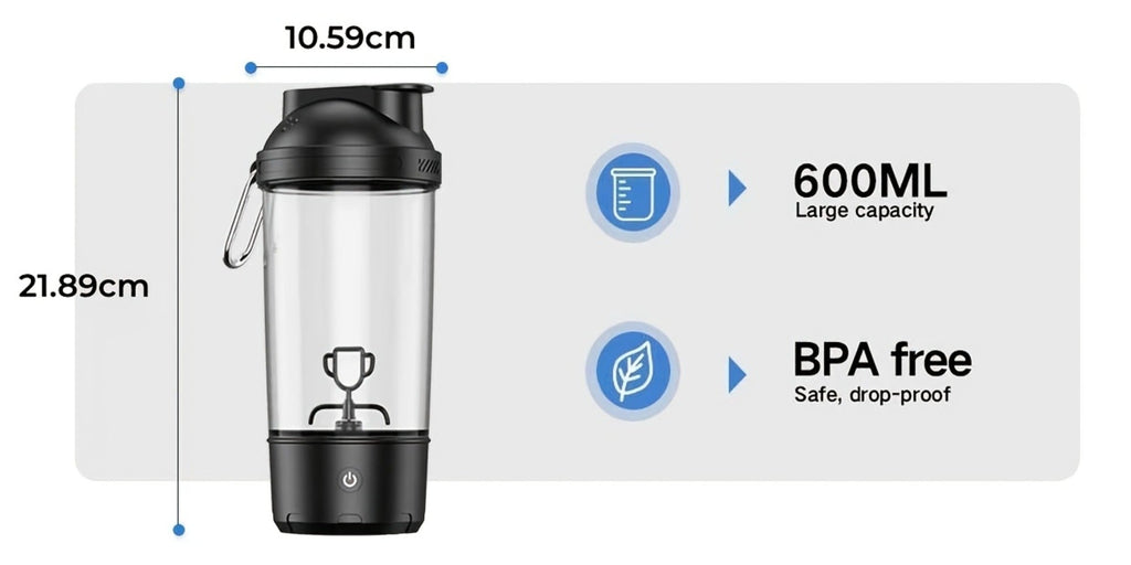 Electric Protein Shaker Bottle 24oz USB Rechargeable Self Stirring Blender Cup BPA Free Portable Gym Mixer for Protein Shakes Meal Replacements Fitness Gift - product image 11