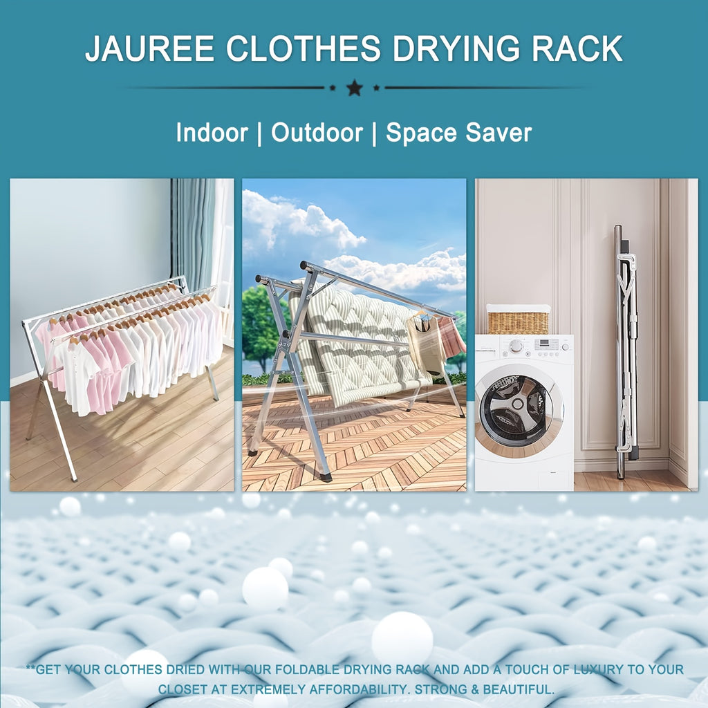 Clothes Drying Rack 63" and 78.7" Two Types, Retractable Length and Folding Outdoor Indoor Use Durable Metal Drying Rack, Drying Rack Clothing Collapsible - product image 19