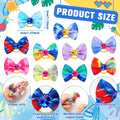Colorful Spring Dog Topknot Bows for Small Dogs, Cats & Grooming Salons, Bulk Hair Bow Set | Dog Hair Bows 100 Pack Tie Dye Rhinestone Puppy Grooming - product image 5