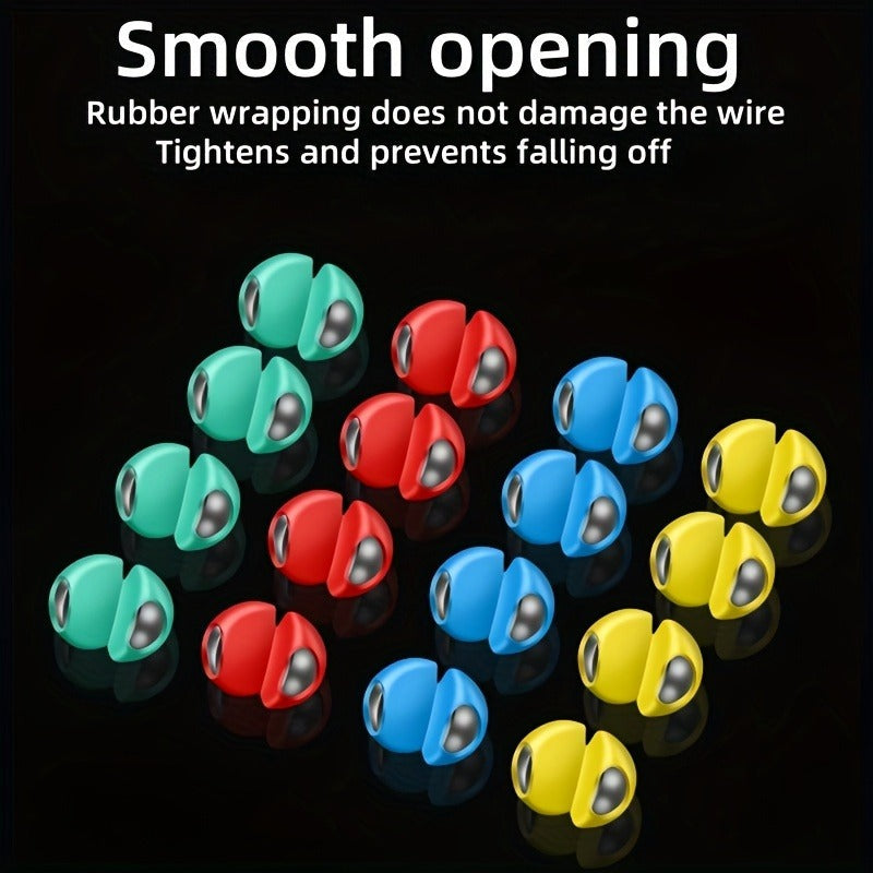 Fishing Sinkers 100pcs Rubber Coated Split Shot | 5 Sizes 1B-5B Detachable Round Mouth Lead Weights, Mixed Colors, Freshwater Saltwater Fishing Tackle - product image 5