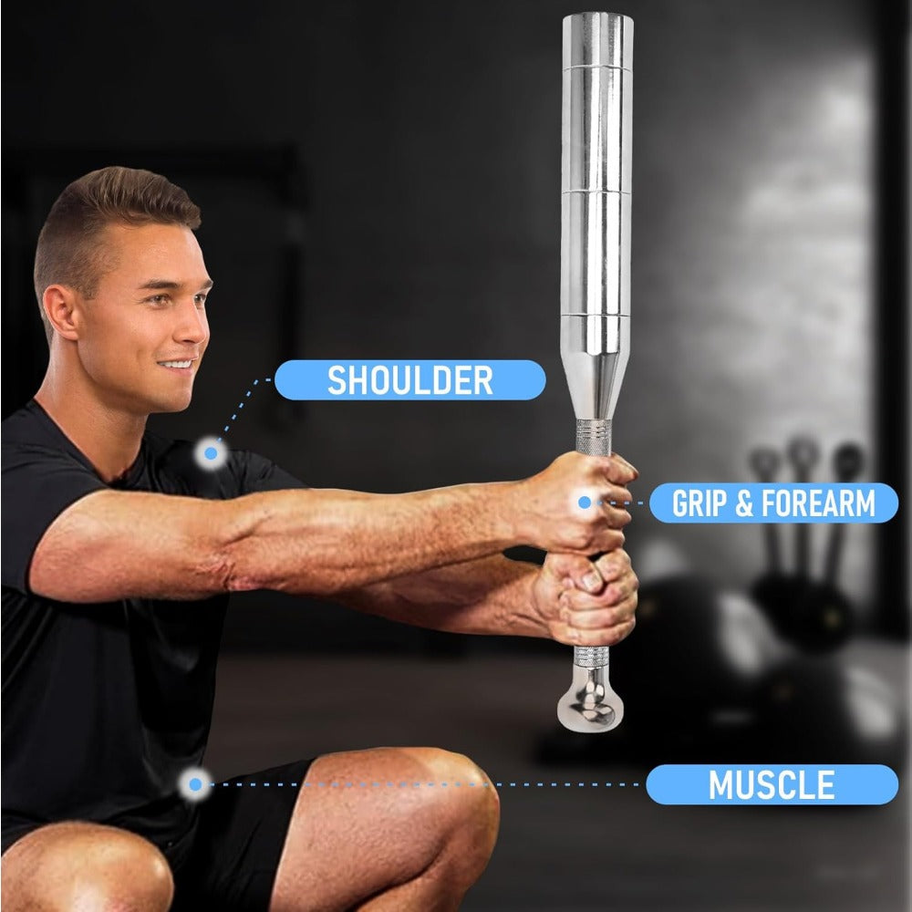 Adjustable Steel Club Bell Macebell Indian Club 6.5-17.5LB Strength Training Grip Power Workout for Men & Women for Everyday Use - product image 5