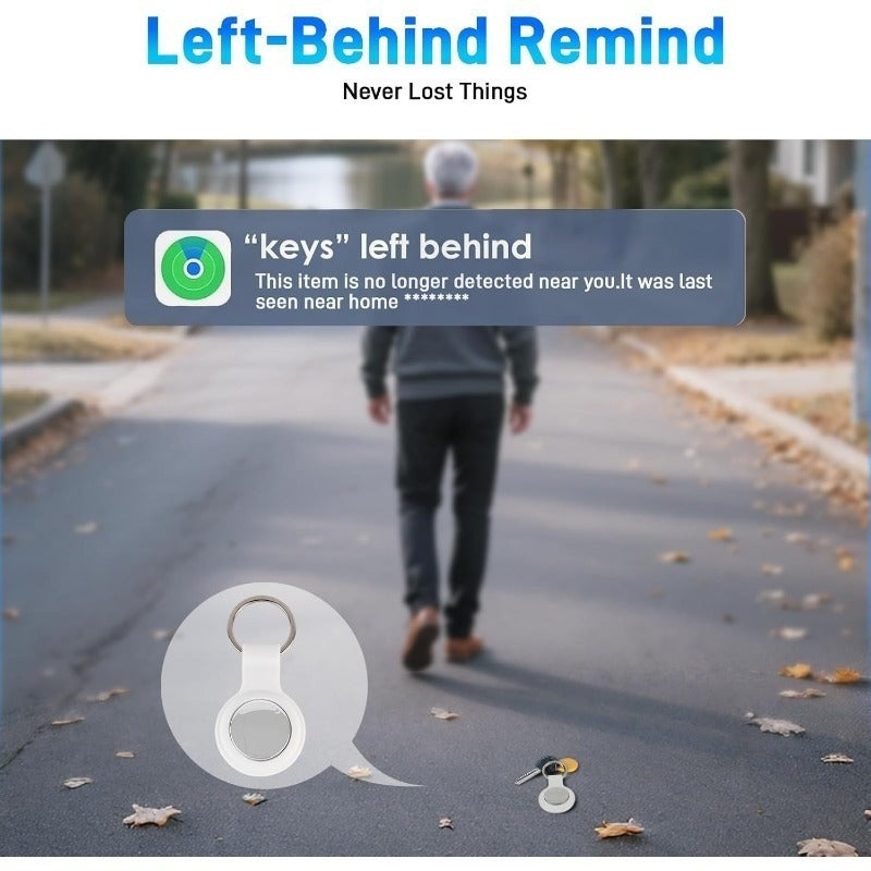 Wireless Smart Item Tracker Tags 2 Pack | Bluetooth Item Finder Compatible with Find My App (iOS), Replaceable Battery, Silicone Case Included, Lightweight - product image 7