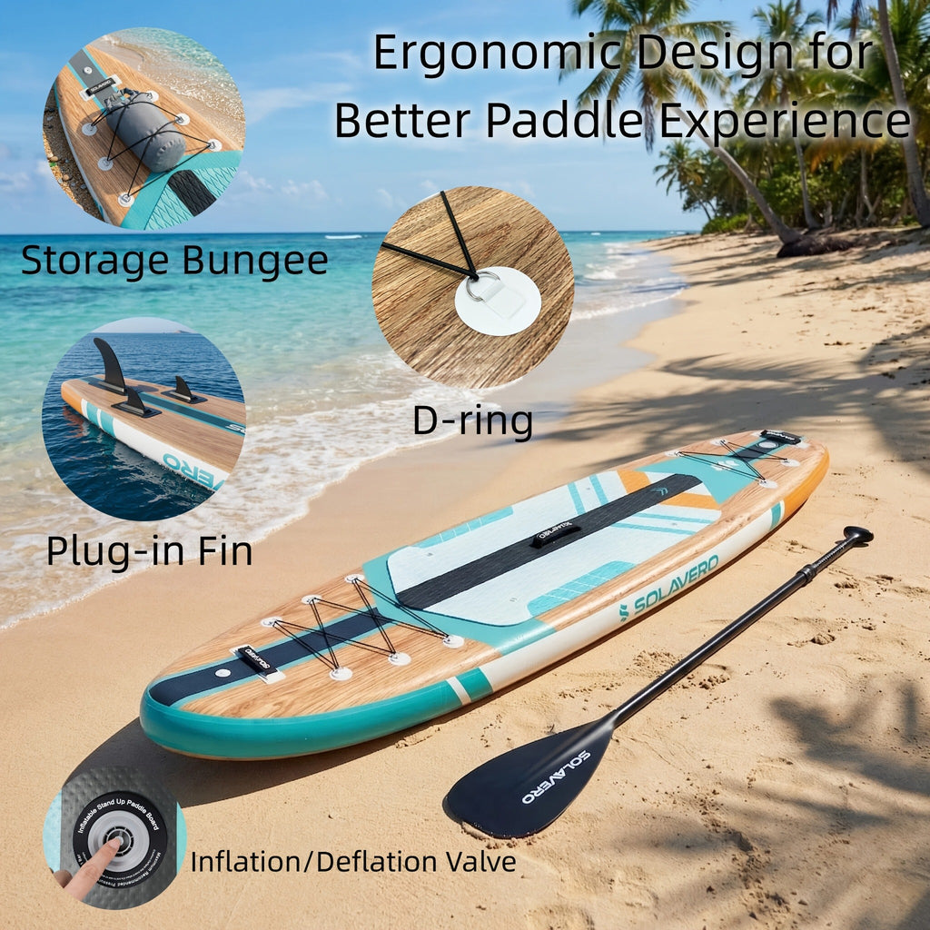 Stand Up Paddle Board Inflatable SUP 10'6" & 11'6" – Non-Slip EVA Deck, 180kg Capacity, All-in-One Accessories Kit with Pump, Adjustable Paddle, Ankle Leash - product image 10