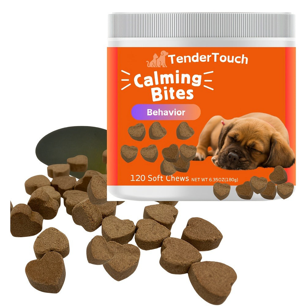 Natural Relaxation & Stress Relief Supplement for Dogs, Emotional Balance Support, Chill-Out Canine Soft Chews for Anxiety, Thunderstorms & Separation, 200g / 7.05oz | Dog Calming Chews 120ct