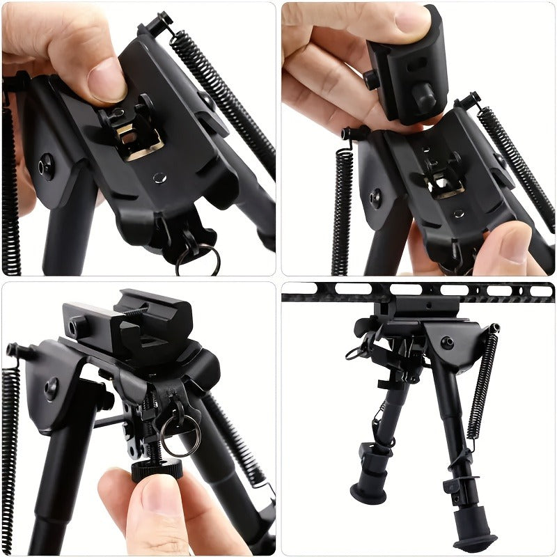 Adjustable 6-9 Inch Spring Return Legs, M-LOK Compatible, Collapsible Shooting Support for Hunting & Range – Aluminum Alloy Tactical Rifle Bipod - product image 6
