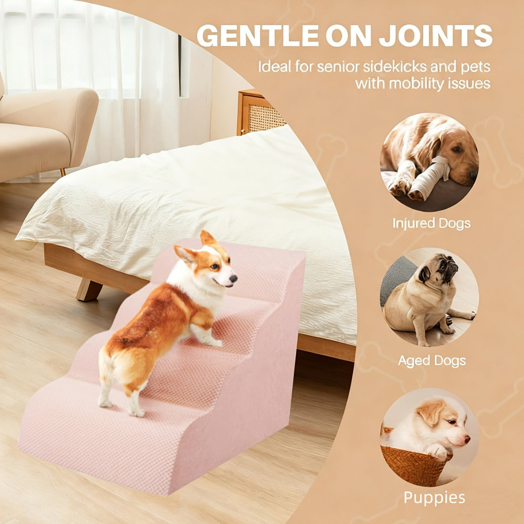 Dog Stairs for High Beds & Sofa – Extra Wide Foam Pet Steps with Non-Slip Bottom, Soft Cushioned Dog Ramp for Couch, Ideal for Small Dogs, Senior & Injured - product image 19