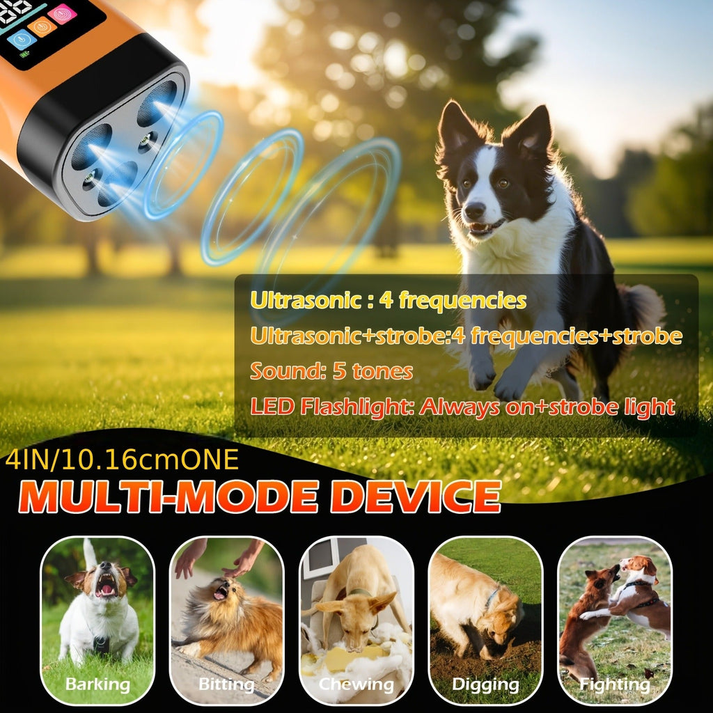 Triple-Head Ultrasonic Bark Deterrent, High-performance Soundwave Technology, USB Rechargeable Portable Handheld Anti-Barking Device, Dog Behavior Training - product image 5